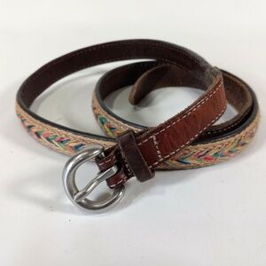 Leather braided belt Sz XL